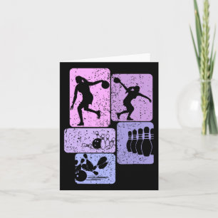 Bowling Bowler Girls Women Card