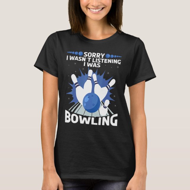 Bowling Bowler Spare Ten Pins T-Shirt (Front)