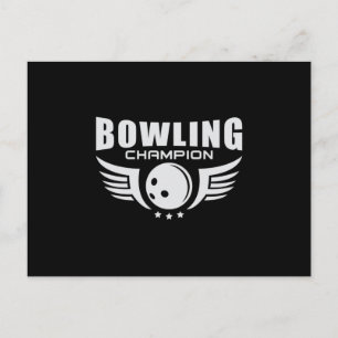 Bowling Bowler Sport Strike Bowl Team Funny Gift Postcard