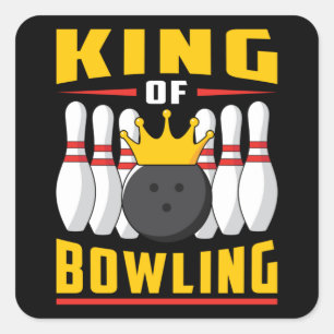 Bowling Bowler Sport Strike Team Bowl Funny Gift Square Sticker