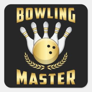 Bowling Bowler Strike Team Bowl Sport Funny Gift Square Sticker