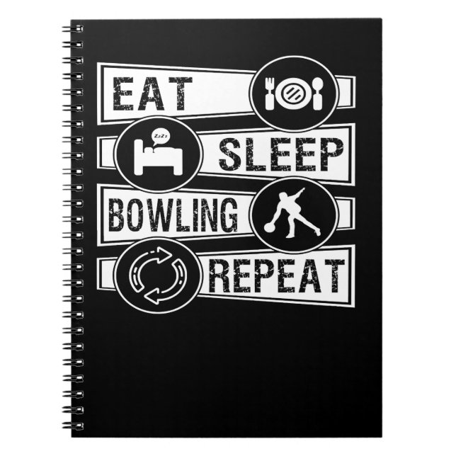 Bowling Bowlingspieler 465 bowler Notebook (Front)