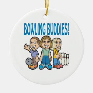 Bowling Buddies Ceramic Tree Decoration