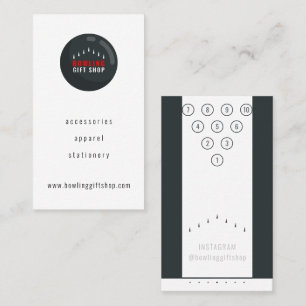Bowling Business   Bowling Pins Gutter Foul Line Business Card