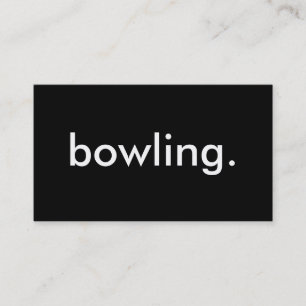 bowling. business card