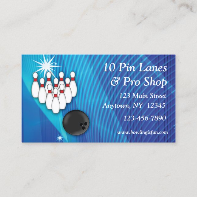 Bowling Business Card (Front)