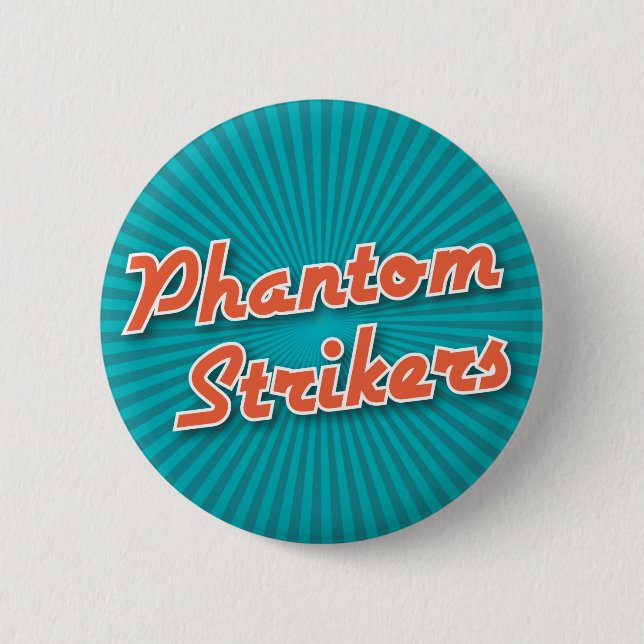 Bowling Button: Phantom Strikers 6 Cm Round Badge (Front)