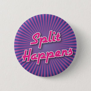 Bowling Button: Split Happens 6 Cm Round Badge