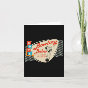 Bowling Bybes Vintage Retro Matching Bowling Team Card