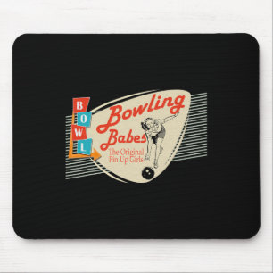 Bowling Bybes Vintage Retro Matching Bowling Team Mouse Mat