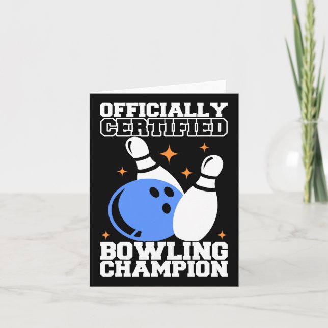 Bowling Byll Bowler Outfit Bowling Champion  Card (Front)