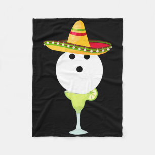 Bowling Byll With Sombrero And Margarita Sport Cin Fleece Blanket