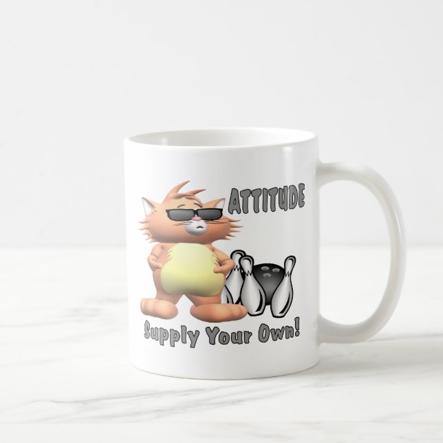 Bowling Cat: Attitude Coffee Mug (Right)