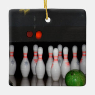 Bowling Ceramic Ornament