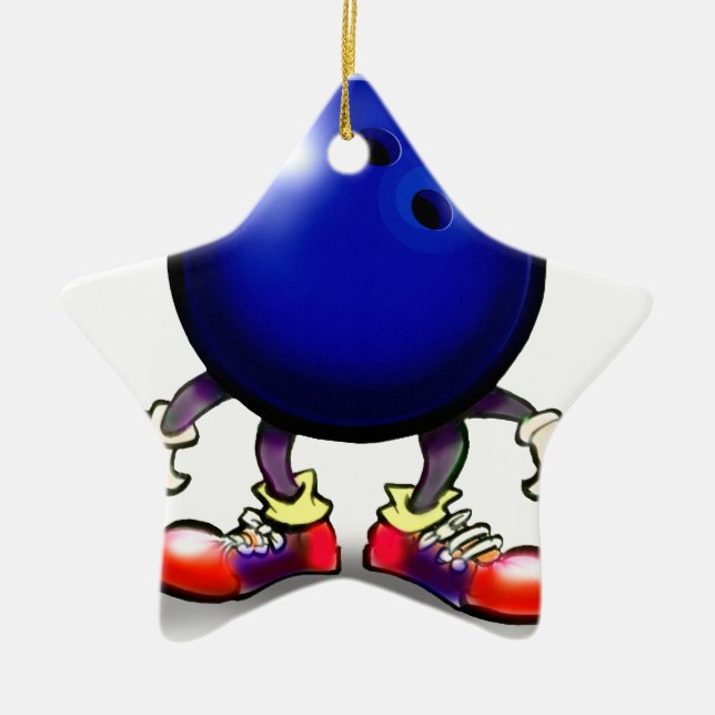 Bowling Ceramic Tree Decoration (Front)