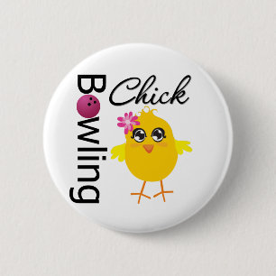 Bowling Chick 6 Cm Round Badge