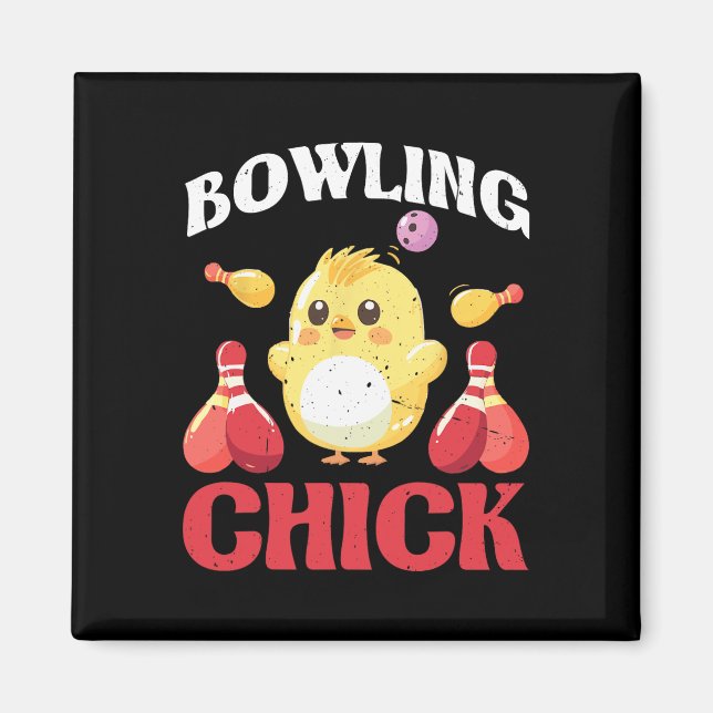 Bowling Chick Bowling Bylls  Magnet (Front)