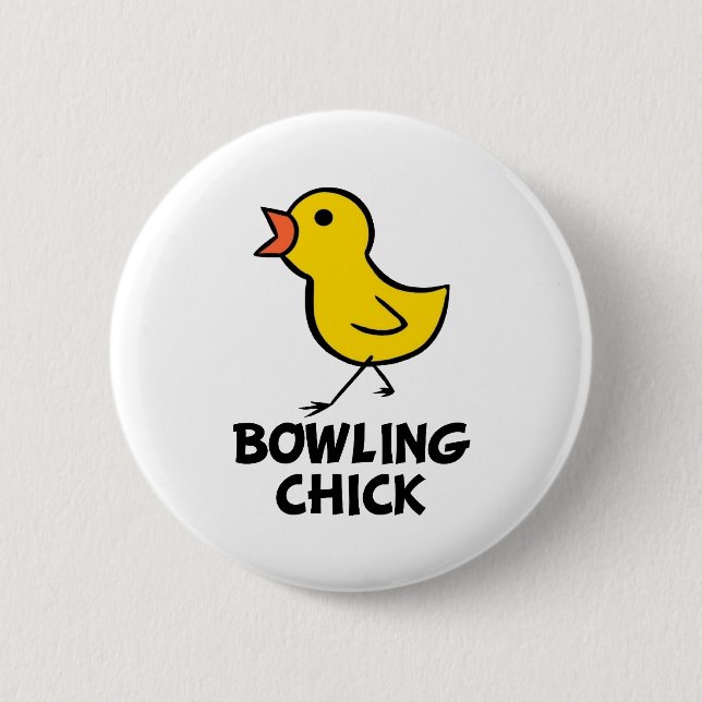 Bowling Chick Button (Front)