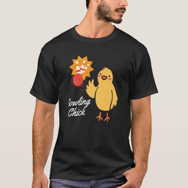 Bowling Chick Chicken Chick T-Shirt (Front)