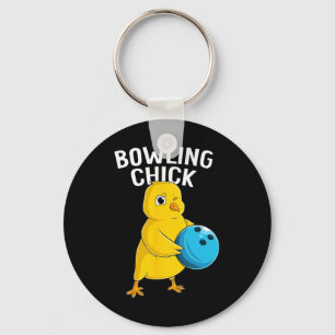 Bowling Chick Funny Women Girls Bowling Cute  Key Ring