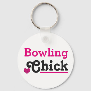 Bowling Chick Key Ring