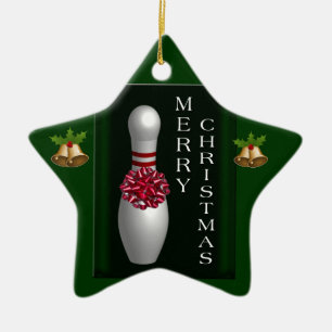 Bowling Christmas Ceramic Tree Decoration