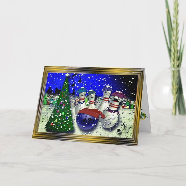 Bowling Christmas Holiday Card (Front)