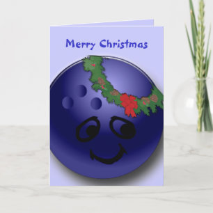 Bowling Christmas Holiday Card