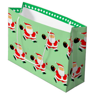 Bowling Christmas Holiday Large Gift Bag