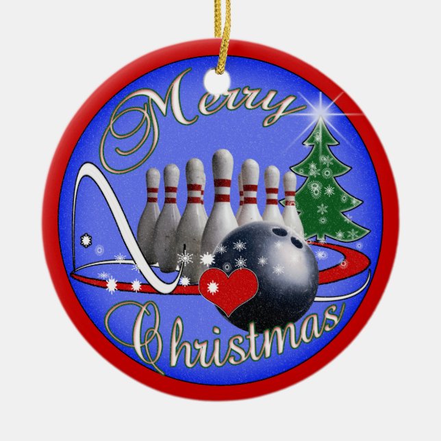 BOWLING CHRISTMAS ORNAMENT (Front)