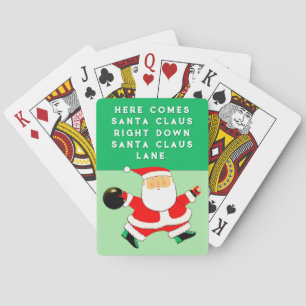 Bowling Christmas Playing Cards