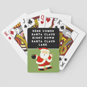 Bowling Christmas Playing Cards
