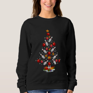 Bowling Christmas Tree Funny Bowling Lovers Novelt Sweatshirt