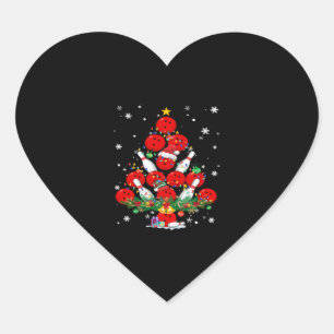 Bowling Christmas Tree Santa Pickleball Lights Heart Sticker