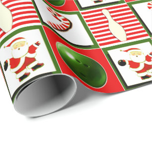 Bowling Christmas Wrapping Paper