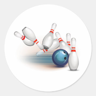 Bowling Classic Round Sticker