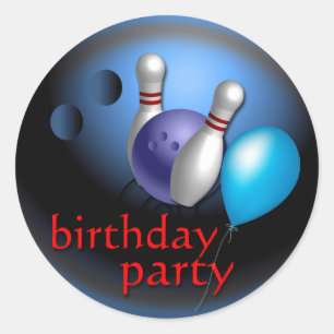 Bowling Classic Round Sticker