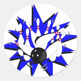Bowling Classic Round Sticker