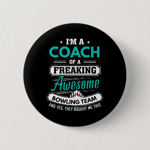 Bowling Coach Bowling Team Coach Gift 6 Cm Round Badge