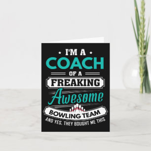 Bowling Coach Bowling Team Coach Gift  Card