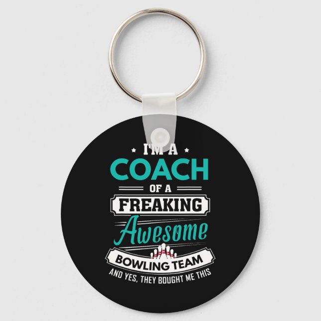 Bowling Coach Bowling Team Coach Gift  Key Ring (Front)