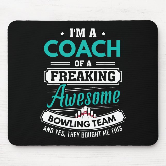 Bowling Coach Bowling Team Coach Gift  Mouse Mat (Front)