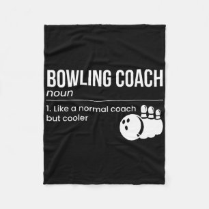 Bowling Coach Definition Fleece Blanket