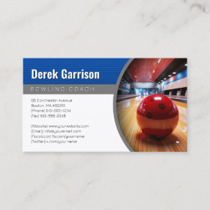 Bowling Coach Perfect Sport Offer Business Card