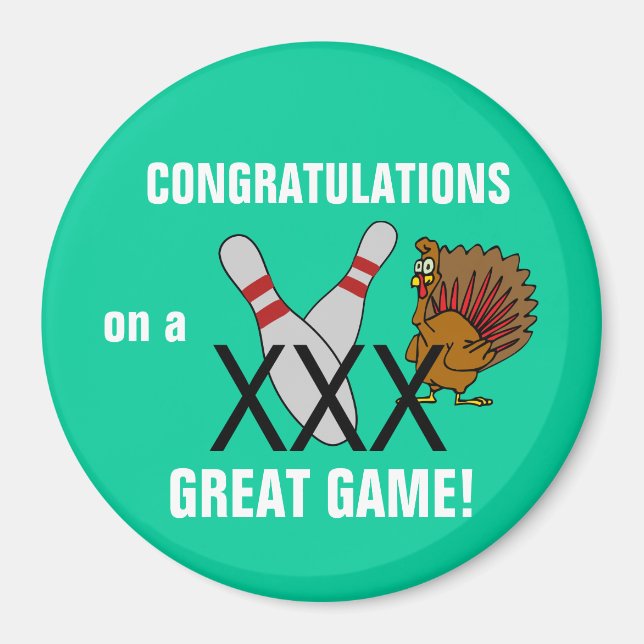 Bowling Congratulations Magnet (Front)