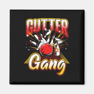 Bowling Cool Gutter Gang Bowlers 10 Pin  Magnet