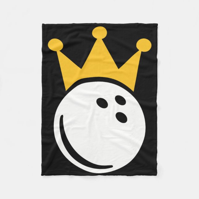 Bowling Crown  Fleece Blanket (Front)