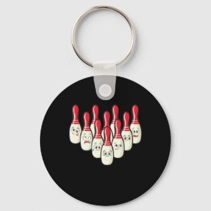 Bowling Crying Cute Bowlers Skittles Sport Gift Key Ring