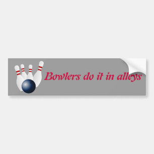 Bowling custom bumper sticker