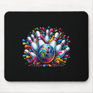 Bowling Cute Colorsplash Ll  Mouse Mat